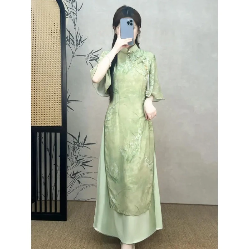 Cheongsam New Chinese Summer 2025 New Retro Dress
Cheongsam New Chinese Summer 2025 New Retro Dress