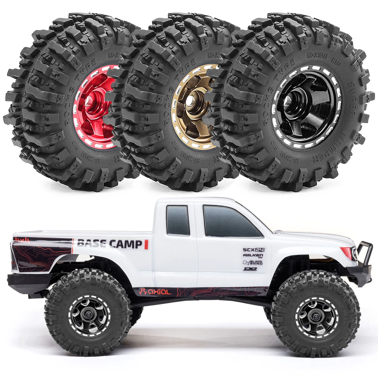 Metal 1.0 inch Beadlock Wheel Hub Rubber Tire for 1/24 1/18 TRX4M SCX24 FCX24 AX24 FMS RC Crawler Car Upgrade Parts Accessories
Metal 1.0 inch Beadlock Wheel Hub Rubber Tire for 1/24 1/18 TRX4M SCX24 FCX24 AX24 FMS RC Crawler Car Upgrade Parts Accessories