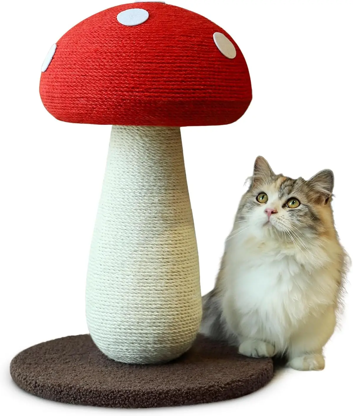 Cat Scratching Post Full Sisal Wrap Cat Tree Cute Mushroom Cat Tower Scratcher for Indoor Cats 19.7Inch
Cat Scratching Post Full Sisal Wrap Cat Tree Cute Mushroom Cat Tower Scratcher for Indoor Cats 19.7Inch