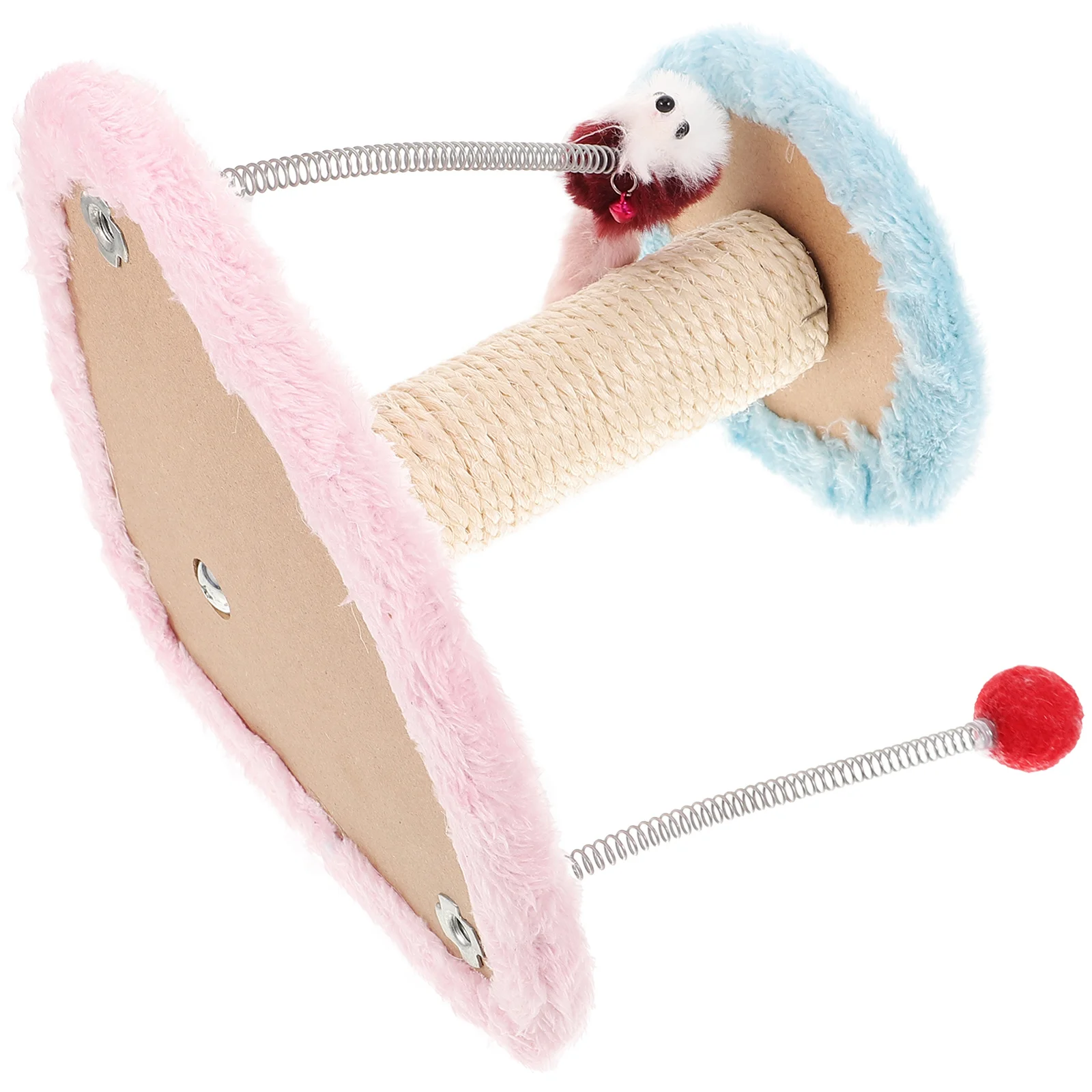 1Pcs Cat Climbing Frame Creative Triangular Base Spring Rat Ball Design Cat Climber Rack Exercise Playhouse Furniture Relax Nest