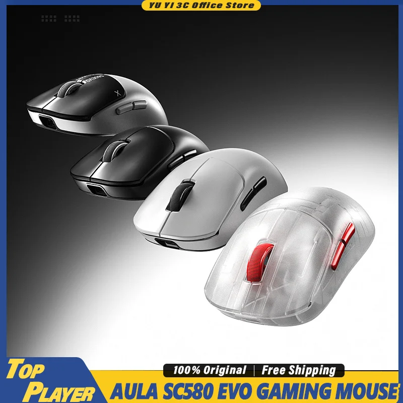 AULA SC580 EVO Wireless Gaming Mouse Dual 8K Polling Rate Tri Mode Bluetooth 2 4G Wired 20000DPI AL530 Sensor Mice For PC Laptop
AULA SC580 EVO Wireless Gaming Mouse Dual 8K Polling Rate Tri Mode Bluetooth 2 4G Wired 20000DPI AL530 Sensor Mice For PC Laptop