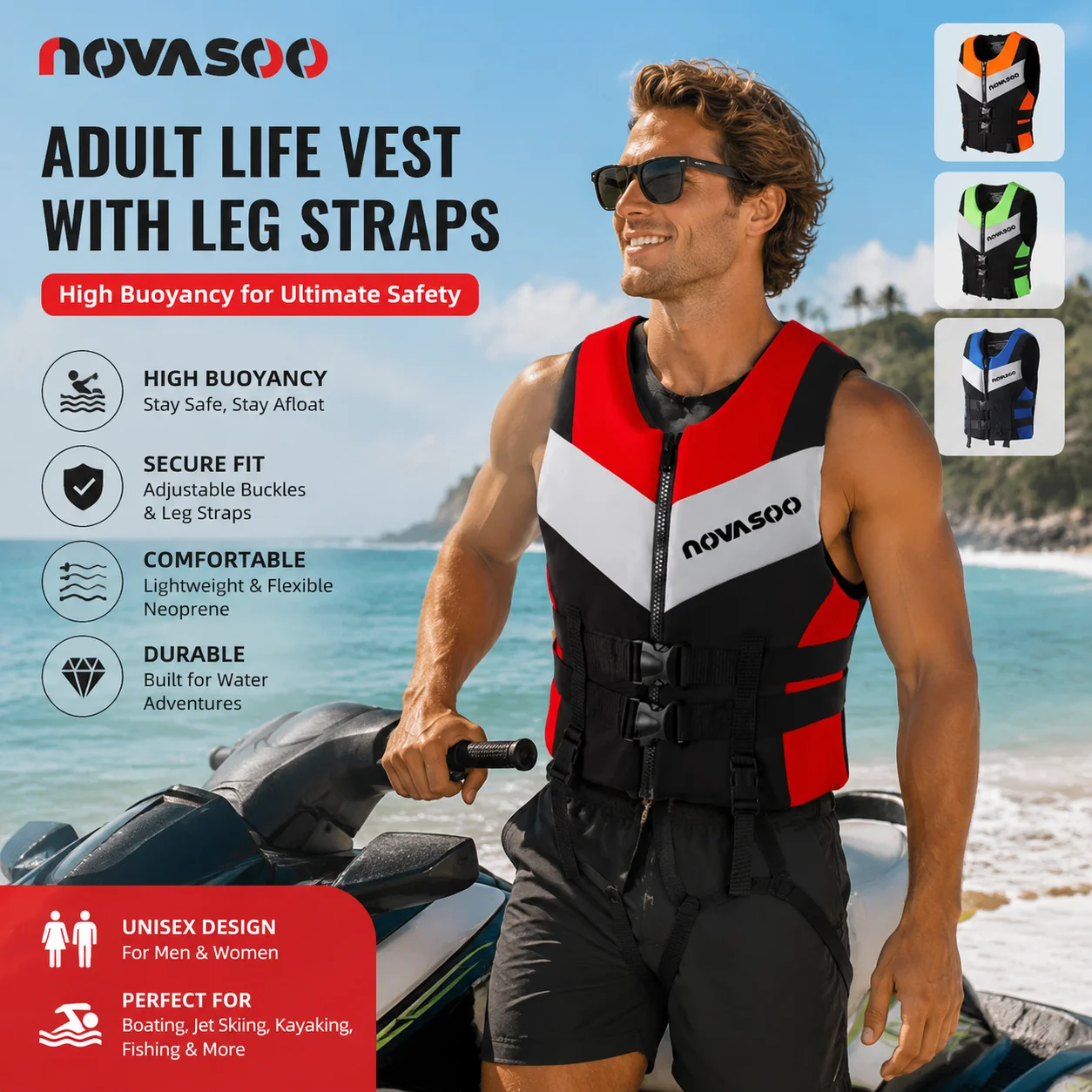 Adult Professional Life Jacket Lightweight Buoyancy Rescue Vest for Outdoor Water Sports
Adult Professional Life Jacket Lightweight Buoyancy Rescue Vest for Outdoor Water Sports