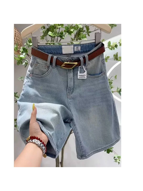 High Waist plus Size Denim Shorts Women's Summer Thin Straight Leg Lengthening Slimming Five-Point Pants Fat MM Jeans
High Waist plus Size Denim Shorts Women's Summer Thin Straight Leg Lengthening Slimming Five-Point Pants Fat MM Jeans