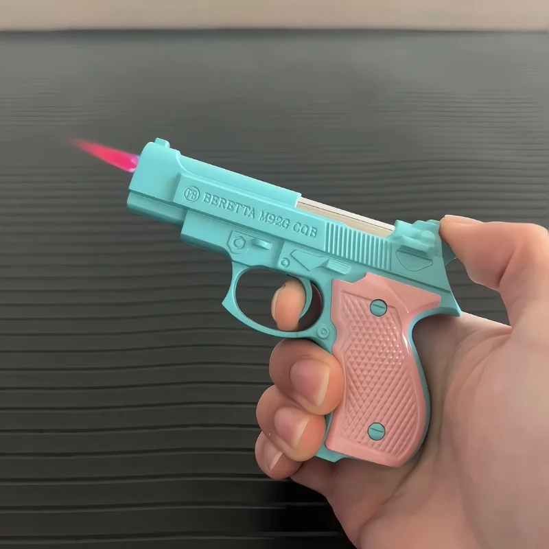New Pistol Cigar Ignifiers Pink Fire Gun Inflatable Lighter Windproof Open Flame Smoke Cigarettes Lighters & Smoking Accessories
New Pistol Cigar Ignifiers Pink Fire Gun Inflatable Lighter Windproof Open Flame Smoke Cigarettes Lighters & Smoking Accessories