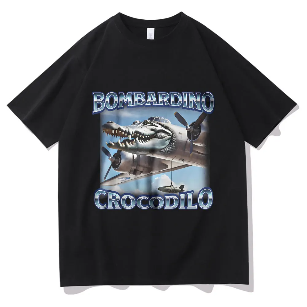 Bombardiro Crocodilo Funny Crocodile Plane Bomber Meme T Shirts Male Humor Casual T-shirt Men Women Fashion Vintage Tshirt Tops
Bombardiro Crocodilo Funny Crocodile Plane Bomber Meme T Shirts Male Humor Casual T-shirt Men Women Fashion Vintage Tshirt Tops