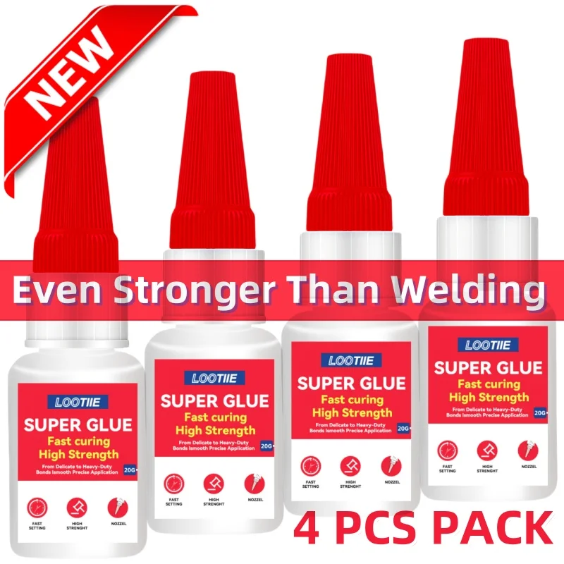 4pcs Super Fast Bonding Glue - 10s Quick Fix Adhesive for Plastic/Metal/Wood/Ceramic/Glass, Multi-Purpose Repair Glue (20g)
4pcs Super Fast Bonding Glue - 10s Quick Fix Adhesive for Plastic/Metal/Wood/Ceramic/Glass, Multi-Purpose Repair Glue (20g)