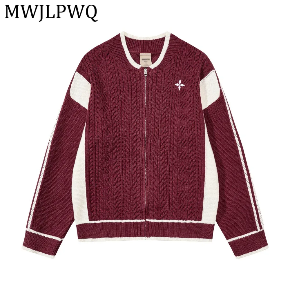 MWJLPWQ Мужской бейсбольный свитер в стиле пэчворк, модный американский свободный свитер с длинными рукавами, контрастного цвета, вязаный, на молнии, для весны 13646
MWJLPWQ Мужской бейсбольный свитер в стиле пэчворк, модный американский свободный свитер с длинными рукавами, контрастного цвета, вязаный, на молнии, для весны 13646
