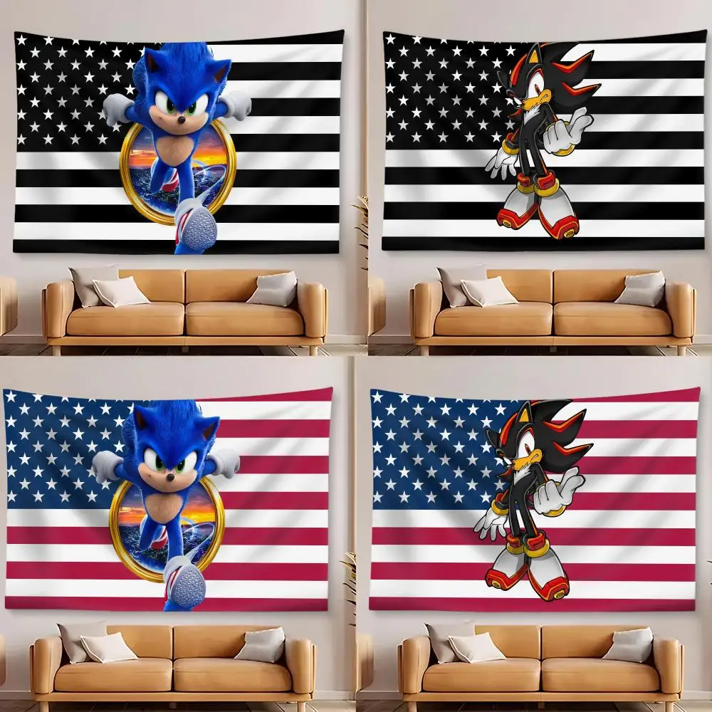 S-Sonic Anime Cool Tapestry Custom Home Living Room Bedroom Wall Decor Wallpaper Backdrop Cloth With Clips
S-Sonic Anime Cool Tapestry Custom Home Living Room Bedroom Wall Decor Wallpaper Backdrop Cloth With Clips
