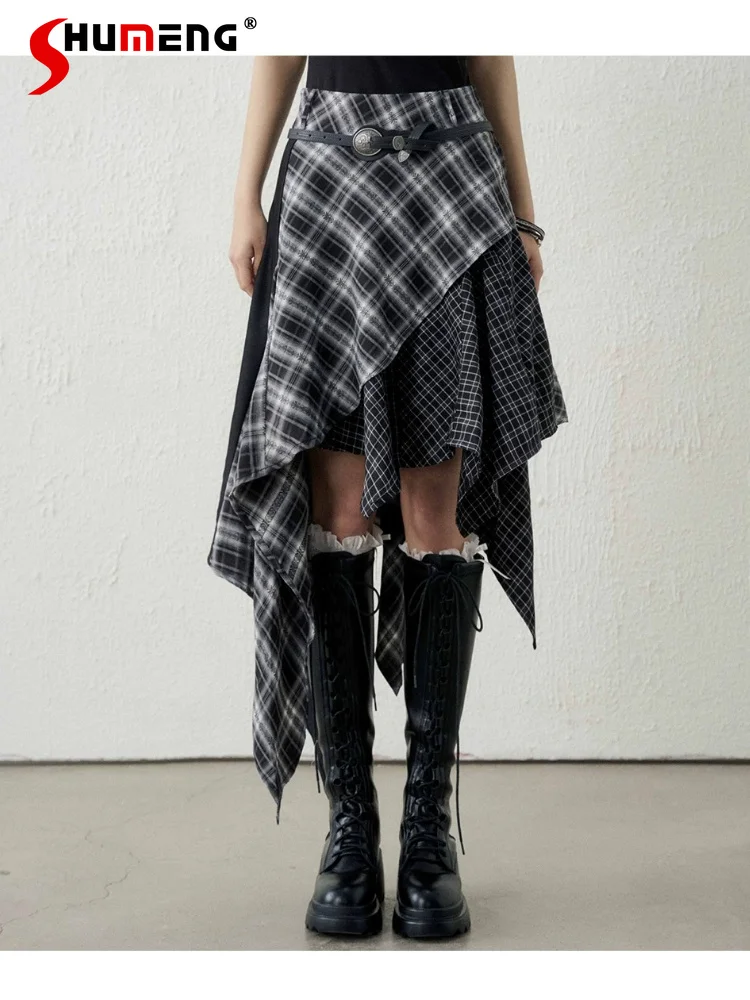 Original Fashion Sweet Cool Subculture Girl Y2K Skirts High Waist A-line Plaid Stitching Irregular Midi Skirt Women Summer 2026
Original Fashion Sweet Cool Subculture Girl Y2K Skirts High Waist A-line Plaid Stitching Irregular Midi Skirt Women Summer 2026