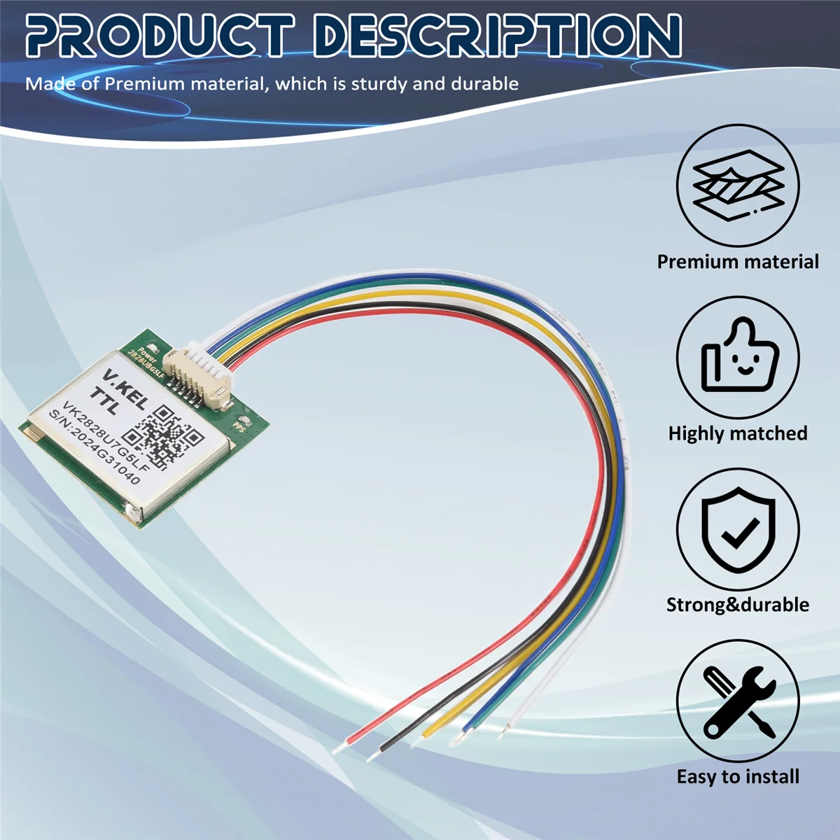ROO VK2828U7G5LF GPS Module TTL 1-10Hz with Antenna FLASH Flight Control GPS Model
ROO VK2828U7G5LF GPS Module TTL 1-10Hz with Antenna FLASH Flight Control GPS Model