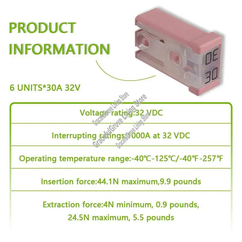 A26I-30A 32V Mini Slot Automotive MCASE Fuse Kit For Car Power And Brake Control, 12 Pack For Automotive Repair Workers 
A26I-30A 32V Mini Slot Automotive MCASE Fuse Kit For Car Power And Brake Control, 12 Pack For Automotive Repair Workers