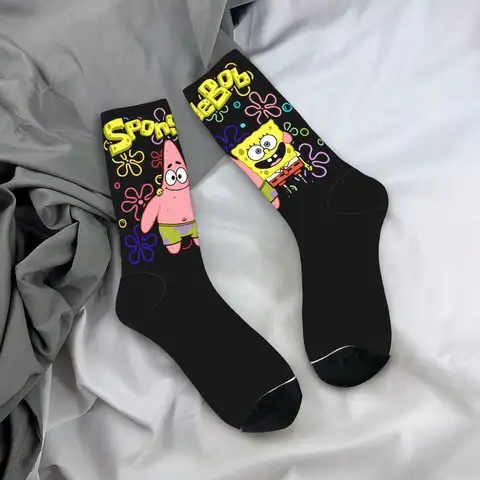 Women Men Socks Spongebobs Stockings Autumn Funny Comfortable Socks Design Running Sports Non Slip Socks