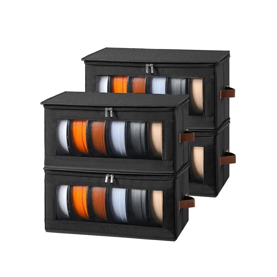 Filament Storage Box 4 Pack 3D Printer Filament Storage Containers with Desiccants, Holds Up to 24 Rolls, 3D Printing Accessorie
Filament Storage Box 4 Pack 3D Printer Filament Storage Containers with Desiccants, Holds Up to 24 Rolls, 3D Printing Accessorie
