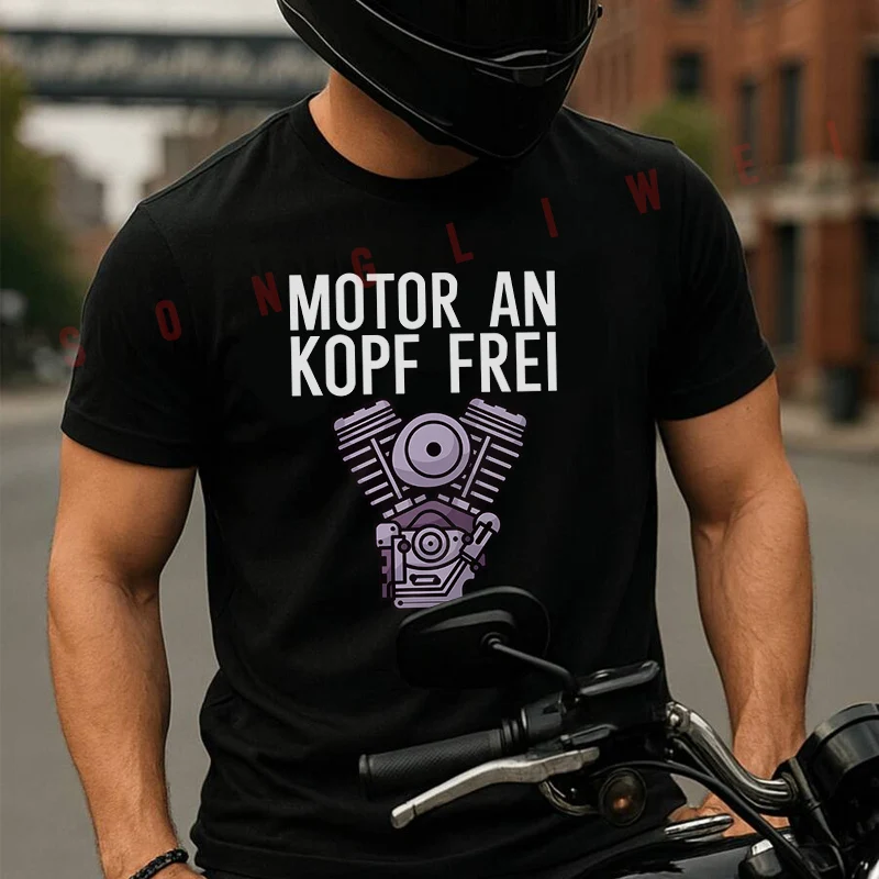 Motor An Kopf Frei Moto Summer Cotton T-shirt Short Sleeved Casual Fashion Basic TShirt
Motor An Kopf Frei Moto Summer Cotton T-shirt Short Sleeved Casual Fashion Basic TShirt