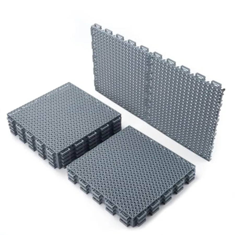 Fast-Drying Outdoor Decking for Garden, Kennel, Storage Shed, Basement, Garage, Patio, Bathroom, 10 PCS 12''x12''x0.59'' Heavy-
Fast-Drying Outdoor Decking for Garden, Kennel, Storage Shed, Basement, Garage, Patio, Bathroom, 10 PCS 12''x12''x0.59'' Heavy-