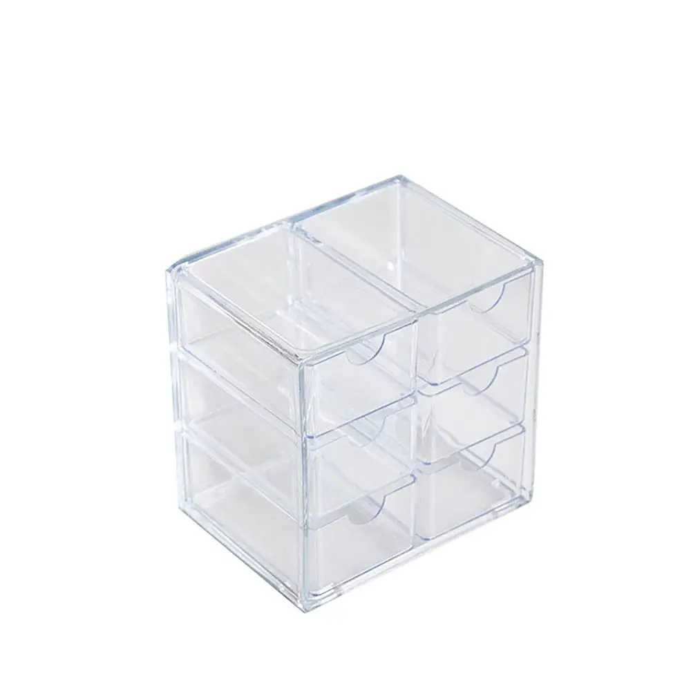 Transparent Drawer Storage Box Large Capacity Compartment Commodity Shelf Waterproof Multifunctional Storage Rack Stationery
