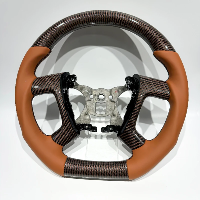 For Silverado Coffee Carbon Fiber Steering Wheel for Chevrolet Silverado with Brown Smooth Leather Automotive Accessories Hot
For Silverado Coffee Carbon Fiber Steering Wheel for Chevrolet Silverado with Brown Smooth Leather Automotive Accessories Hot