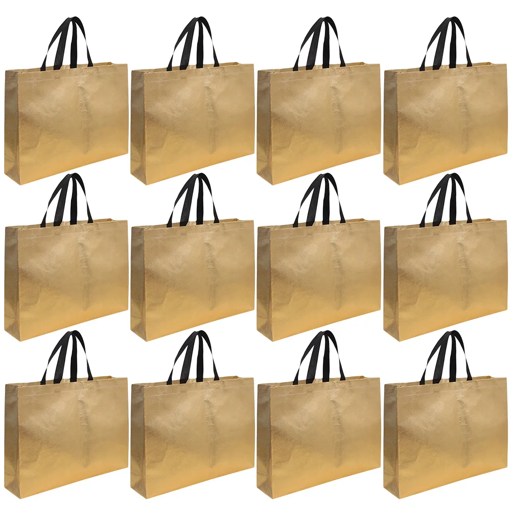 12 Pcs Non Woven Laminated Shopping Bags Tote Large Capacity Reusable Women Shoulder Bag Gift Bag Stable Placement
12 Pcs Non Woven Laminated Shopping Bags Tote Large Capacity Reusable Women Shoulder Bag Gift Bag Stable Placement