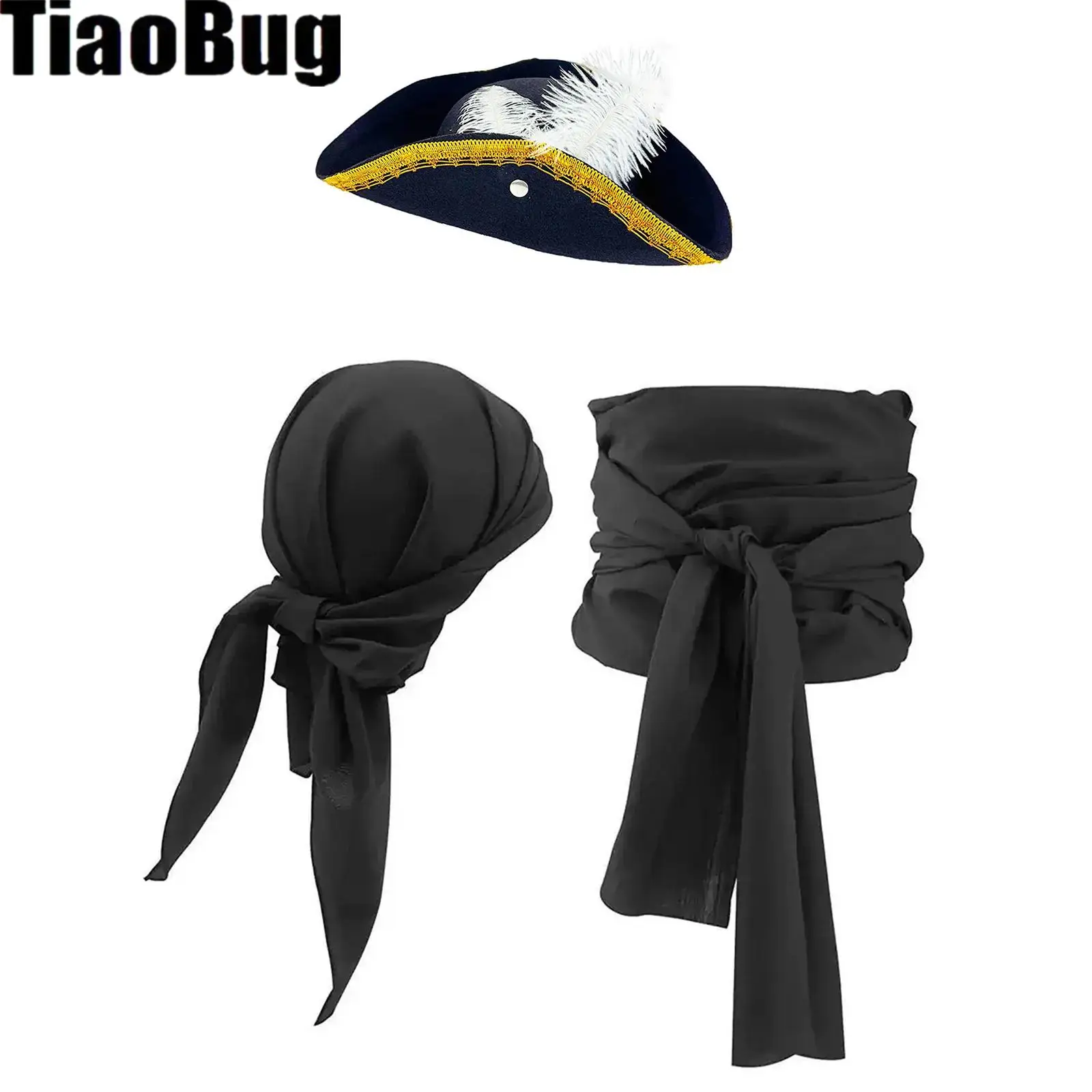 Halloween Pirate Costume Accessories Pirate Costume Hat with Medieval Headscarf And Sash Belt Set for Women Men Party
Halloween Pirate Costume Accessories Pirate Costume Hat with Medieval Headscarf And Sash Belt Set for Women Men Party