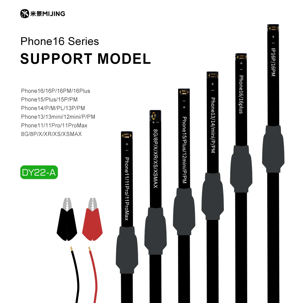 MIJING DY22-A Silicone Startup Line for IP X-16ProMax Original Battery Buckle Low Internal Resistance Power On Cable
MIJING DY22-A Silicone Startup Line for IP X-16ProMax Original Battery Buckle Low Internal Resistance Power On Cable