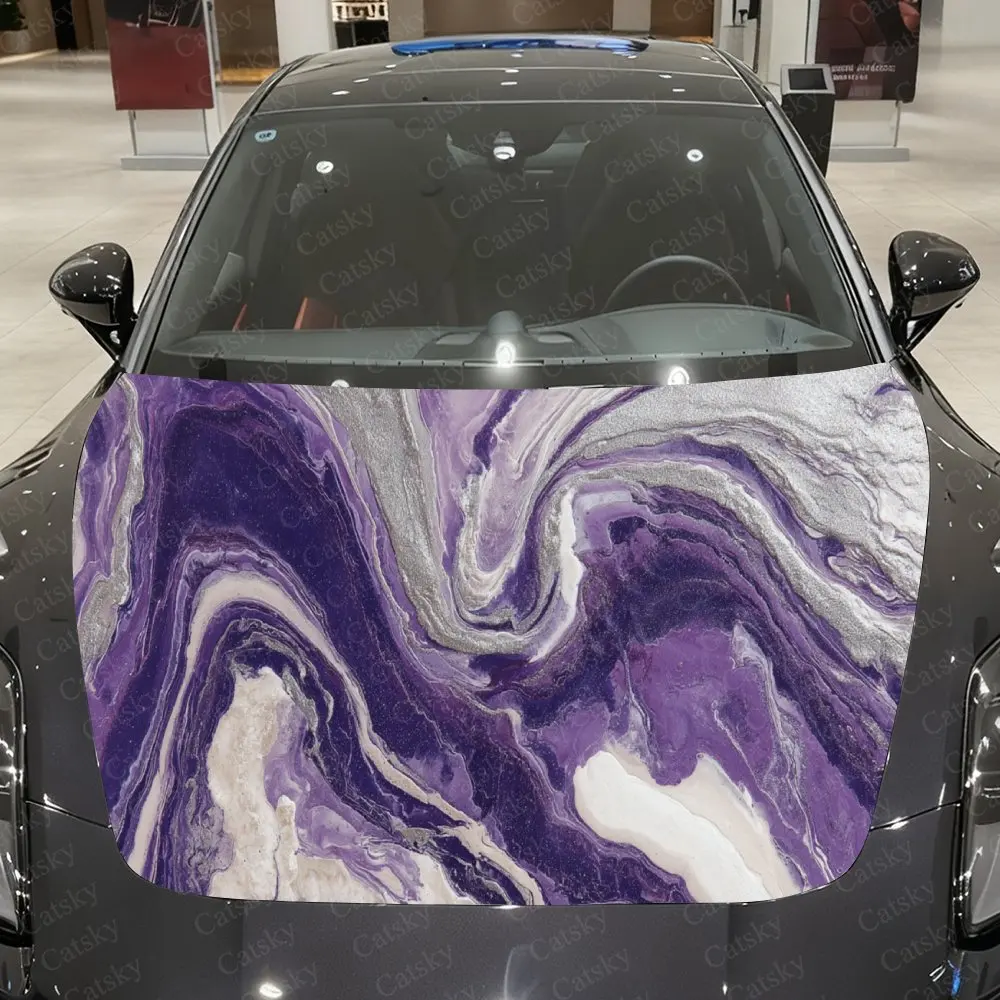 Purple & White Pattern Auto Hood Sticker, Car Cover Decal, Waterproof and Self-adhesive Auto Vinyl Wraps, Fashionable Car Exteri
Purple & White Pattern Auto Hood Sticker, Car Cover Decal, Waterproof and Self-adhesive Auto Vinyl Wraps, Fashionable Car Exteri