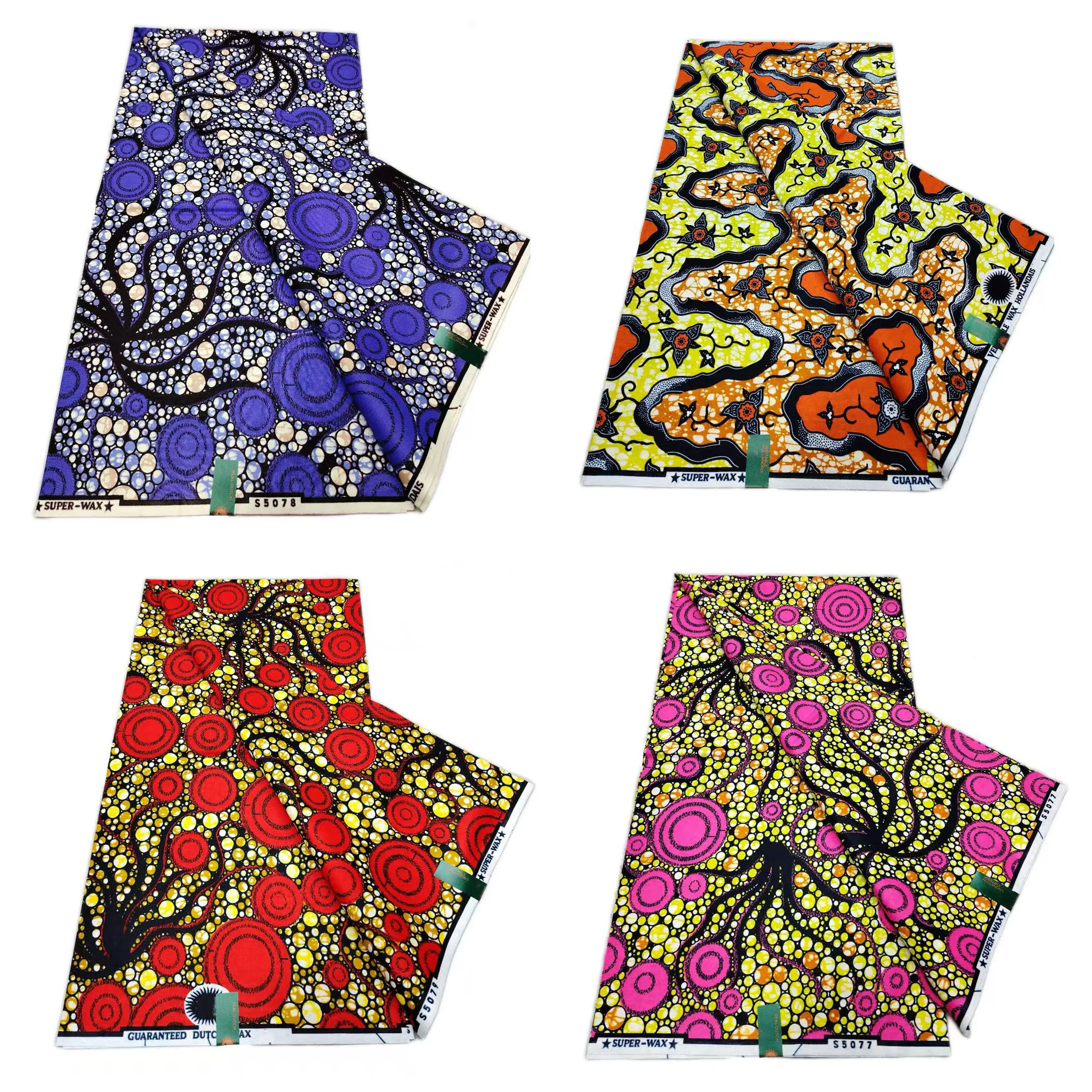 6 Yards 2025 Newest African Super Quality Wax Fabric 100% Cotton Print Wax Fabric Real Dutch Pagne Tissu for Wedding Dress
6 Yards 2025 Newest African Super Quality Wax Fabric 100% Cotton Print Wax Fabric Real Dutch Pagne Tissu for Wedding Dress