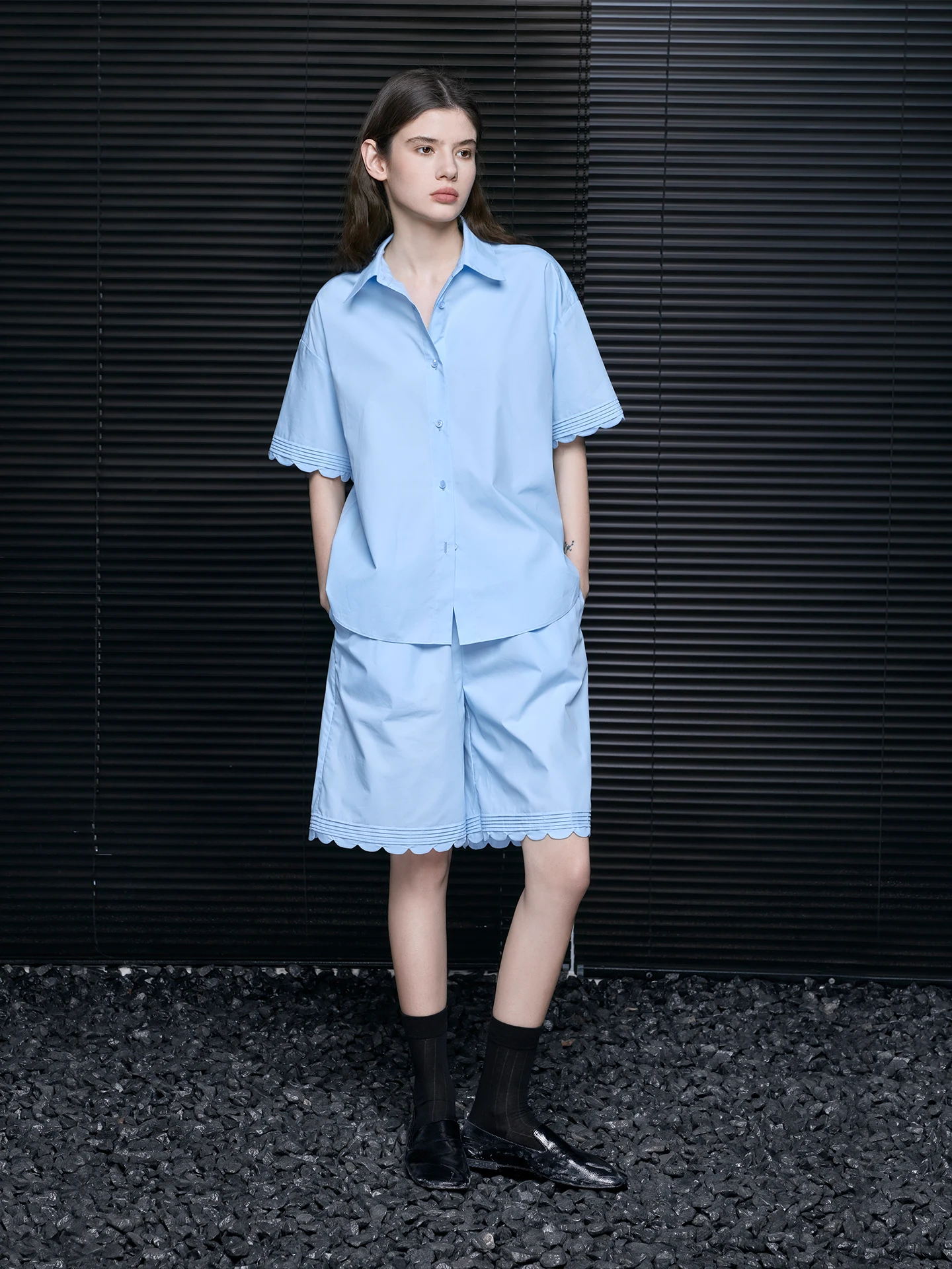 Loose Fit Pure Cotton Blue Casual Shorts Women's Spring Summer New Style Ruffle Design Trendy Street Style Natural Waist
Loose Fit Pure Cotton Blue Casual Shorts Women's Spring Summer New Style Ruffle Design Trendy Street Style Natural Waist