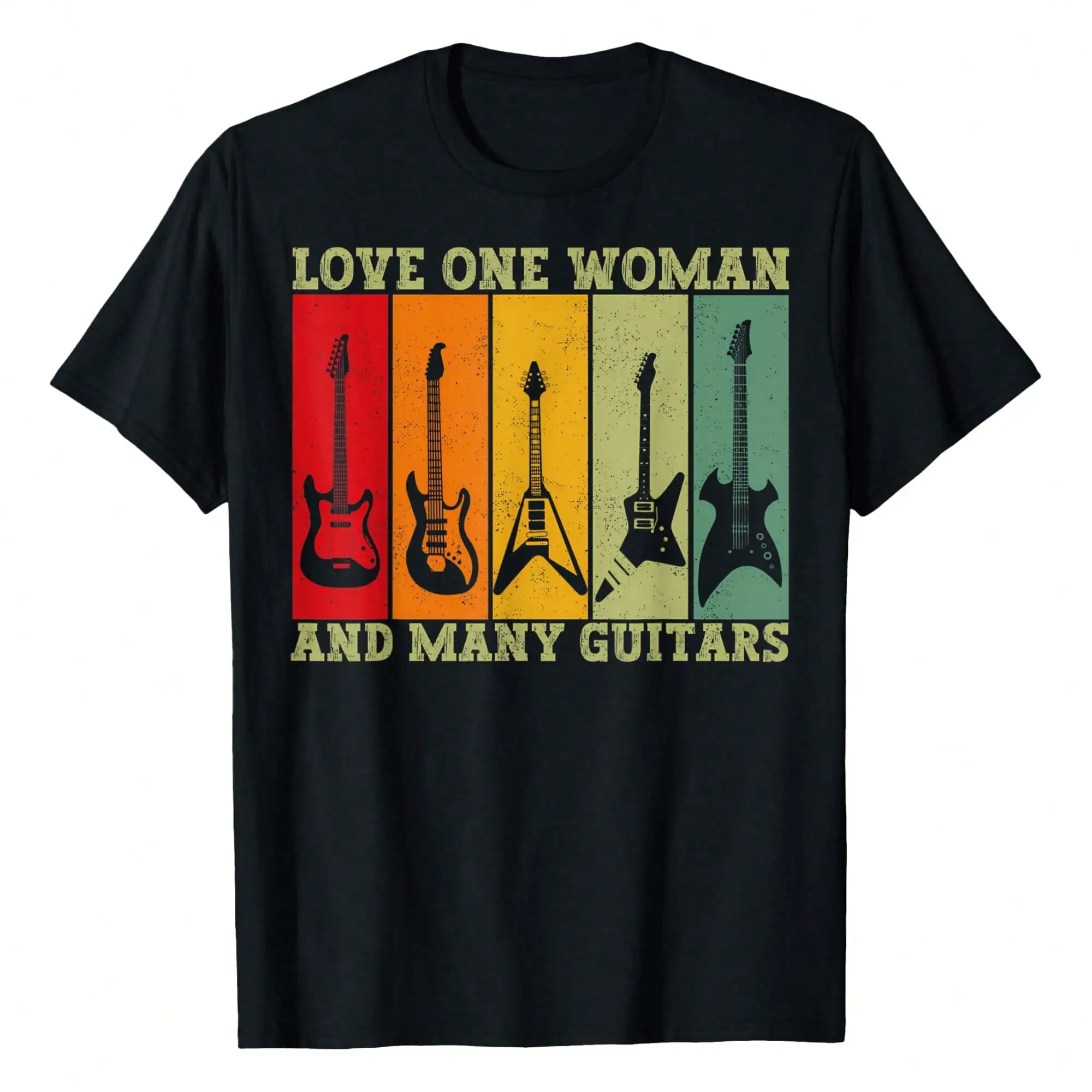 Love One Woman And Many Guitars Retro T-Shirt Tees Short Sleeve Casual Women T Shirts 100% Cotton Tee Shirt Womens Short-Sleeve
Love One Woman And Many Guitars Retro T-Shirt Tees Short Sleeve Casual Women T Shirts 100% Cotton Tee Shirt Womens Short-Sleeve