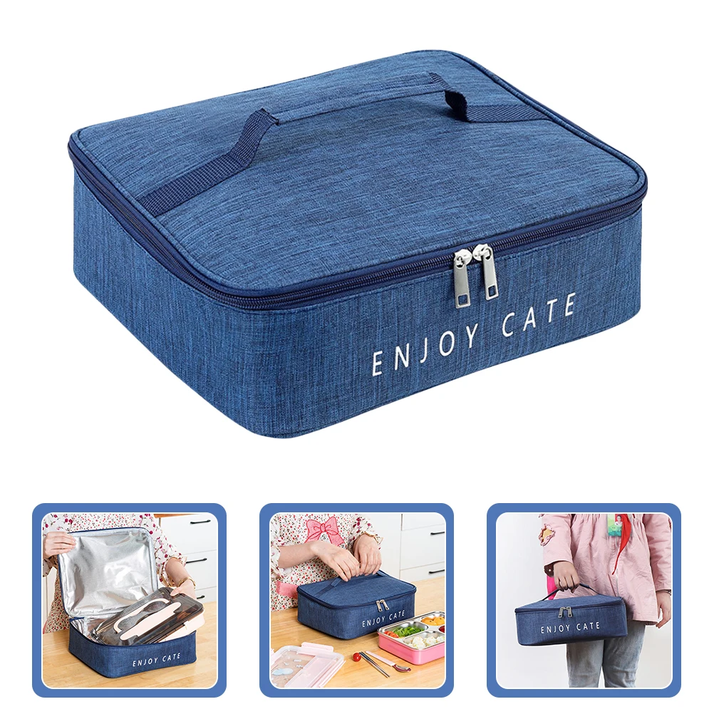 Insulated Lunch Bag Portable Insulation Accessories Navy Oxford Cloth Bento Work
Insulated Lunch Bag Portable Insulation Accessories Navy Oxford Cloth Bento Work