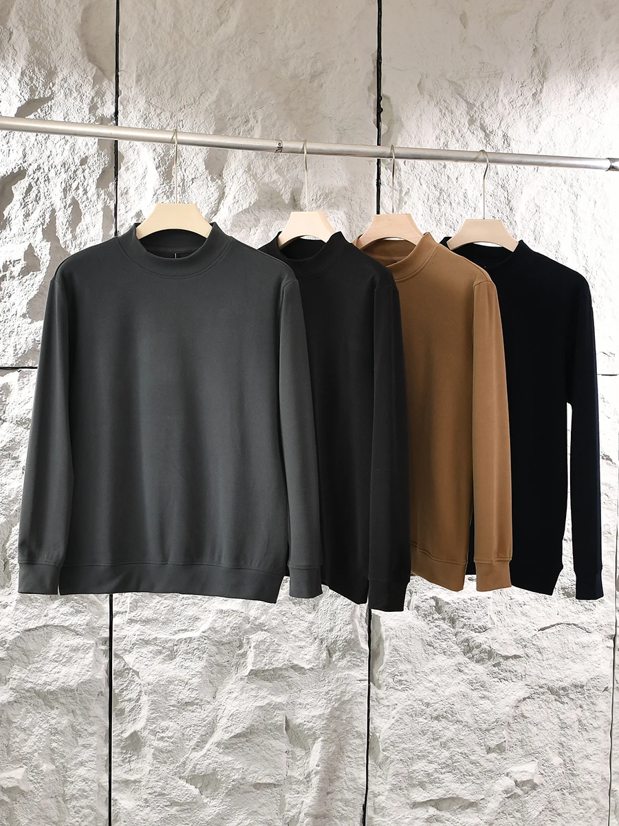 Men's Casual Fleece Lined Long Sleeve Base Shirt Double Sided Velvet Half High Collar Design Autumn Winter Warm Comfortable Top
Men's Casual Fleece Lined Long Sleeve Base Shirt Double Sided Velvet Half High Collar Design Autumn Winter Warm Comfortable Top
