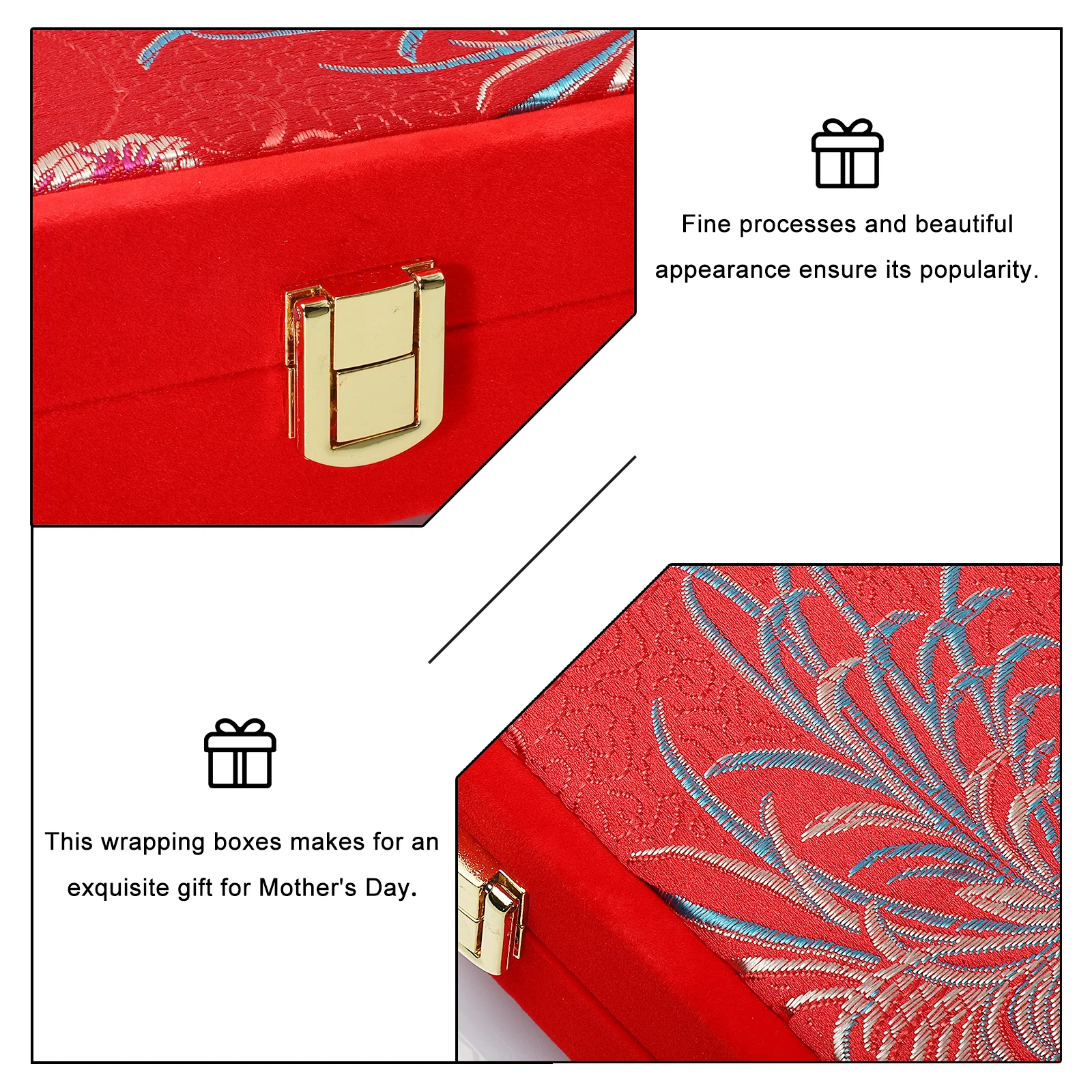 1pc Box Wooden Jewelry Container Chinese Style Earring Bracelet Case Silk Satin Lined Portable Storage Travel for Women
1pc Box Wooden Jewelry Container Chinese Style Earring Bracelet Case Silk Satin Lined Portable Storage Travel for Women