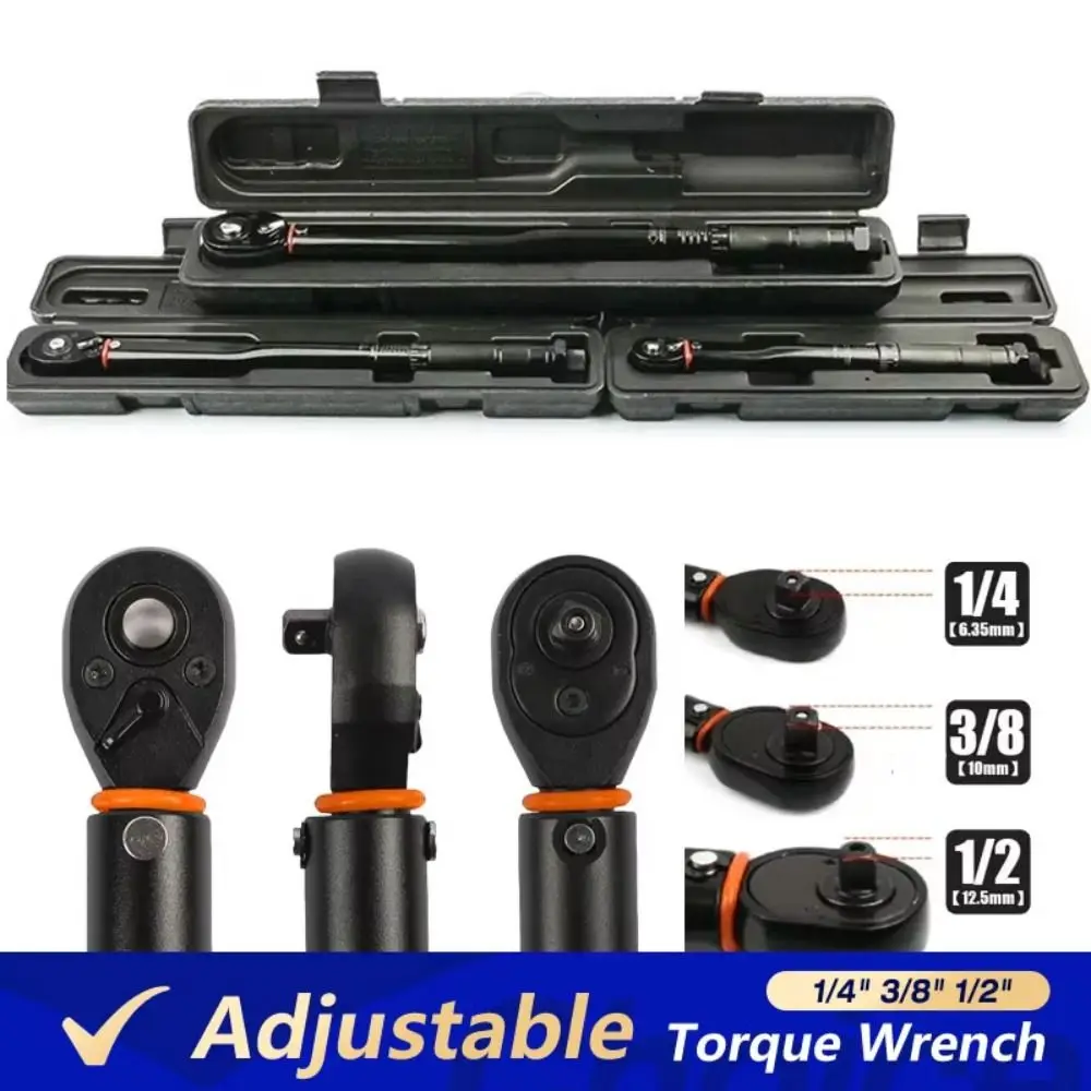1/2" 3/8"1/4" Drive Torque Wrench 5-25Nm 19-110Nm 40-210Nm Strength Ratchet Wrench Chrome Vanadium Steel Durbility
1/2" 3/8"1/4" Drive Torque Wrench 5-25Nm 19-110Nm 40-210Nm Strength Ratchet Wrench Chrome Vanadium Steel Durbility