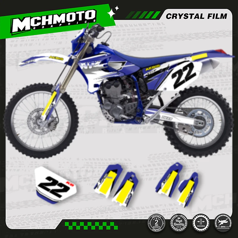 MCHMFG мотоциклетные графические наклейки для YAMAHA WR250F WR450F WRF 250 450 2003 2004 2005 2006, номер имени фон на заказ
MCHMFG мотоциклетные графические наклейки для YAMAHA WR250F WR450F WRF 250 450 2003 2004 2005 2006, номер имени фон на заказ