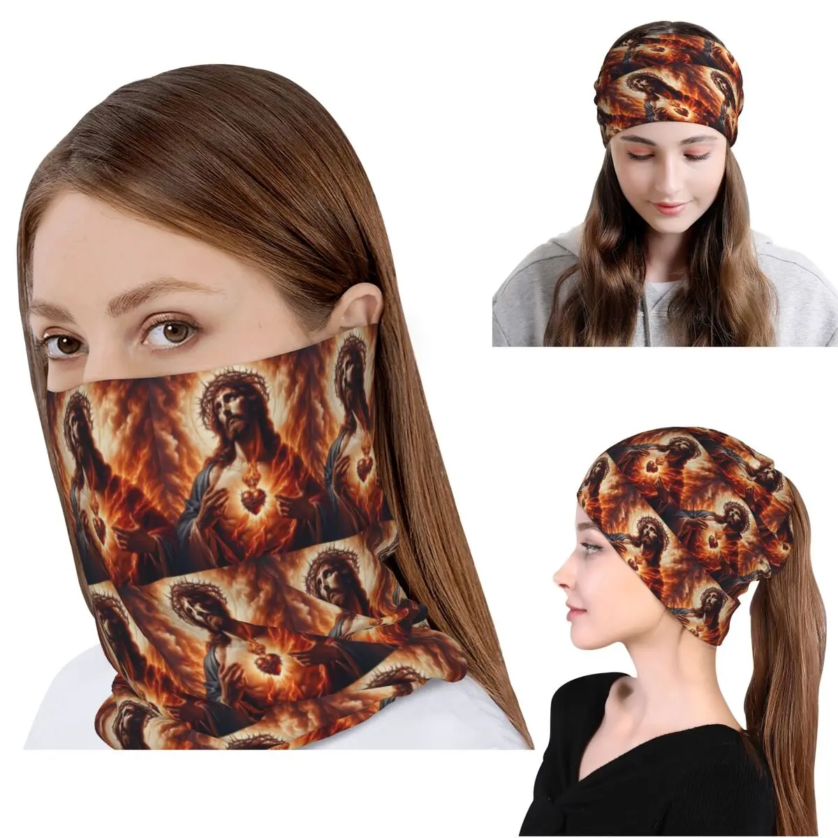 Jesus Christ Angelic Heart Religious Design With Roses & Gold Accents Bandana Neck Gaiter Wrap Scarf Balaclava Beanies Hat
Jesus Christ Angelic Heart Religious Design With Roses & Gold Accents Bandana Neck Gaiter Wrap Scarf Balaclava Beanies Hat