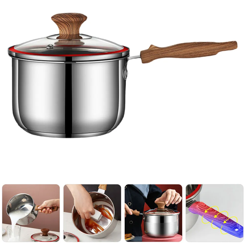 Stainless Steel Milk Pot Small Sauce Pan Single Handle Multifunctional Cooking Pot for Noodles Soup Stew Kitchen Cookware
Stainless Steel Milk Pot Small Sauce Pan Single Handle Multifunctional Cooking Pot for Noodles Soup Stew Kitchen Cookware