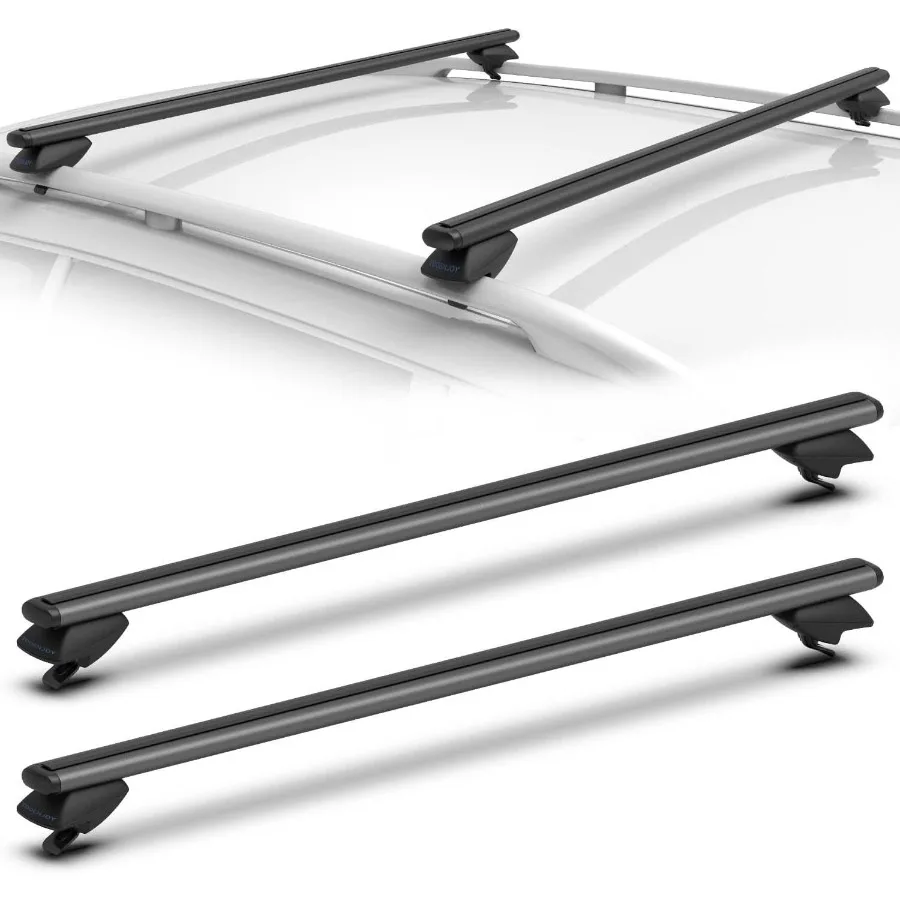 53 Inch Aluminum Roof Rack Cross Bars for Raised Side Rails Adjustable Cargo Bars Hold 165 LBS Black
53 Inch Aluminum Roof Rack Cross Bars for Raised Side Rails Adjustable Cargo Bars Hold 165 LBS Black