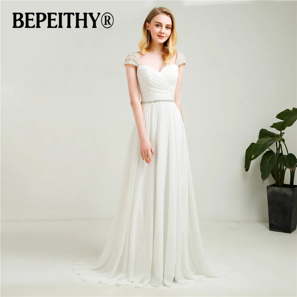 BEPEITHY Vestido De Novia Cap Sleeves Chiffon Wedding Dresses For Women Vintage Beach Bridal Gowns Mordern Simple Wedding Dress
BEPEITHY Vestido De Novia Cap Sleeves Chiffon Wedding Dresses For Women Vintage Beach Bridal Gowns Mordern Simple Wedding Dress