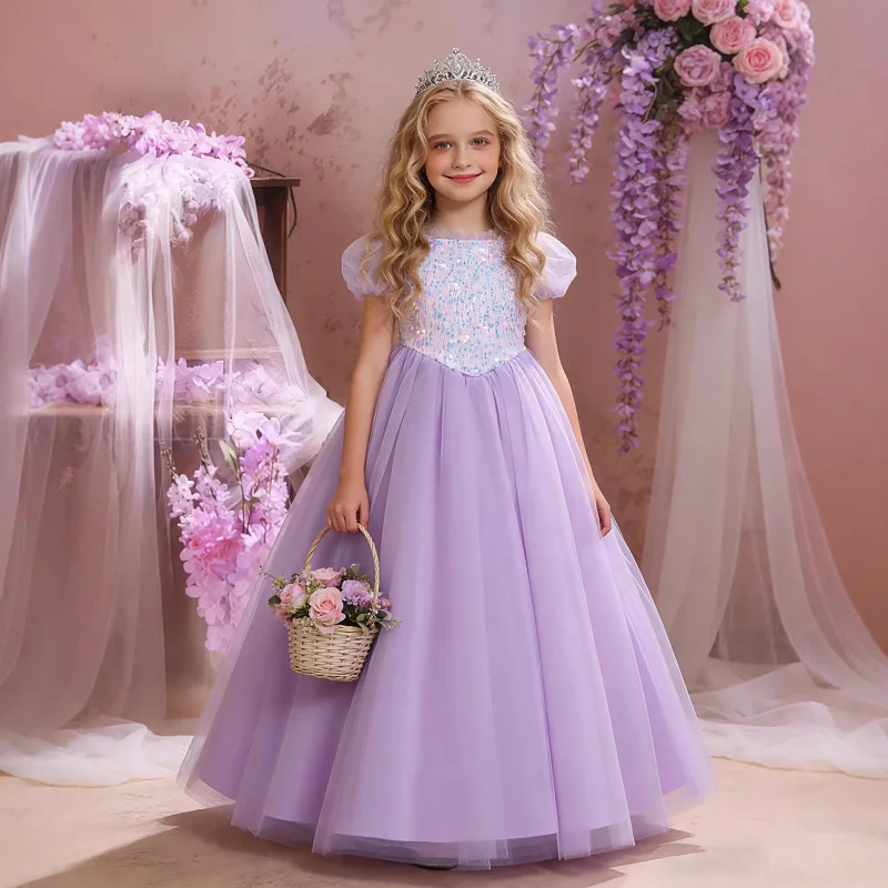 New European and American style birthday show piano performance dress for girls
New European and American style birthday show piano performance dress for girls