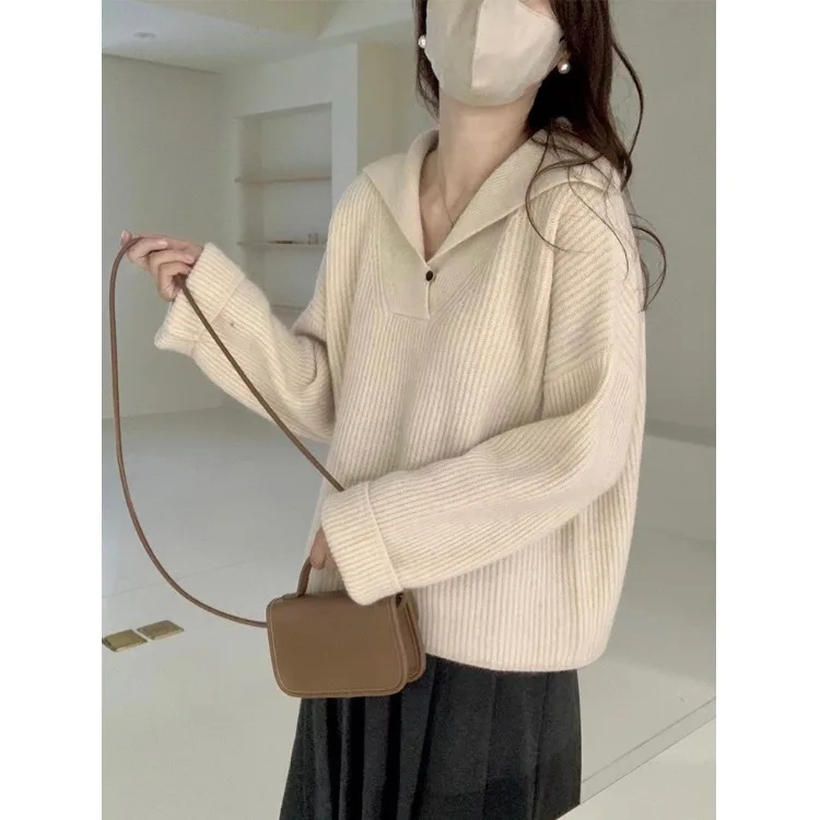 Мягкий вельветовый вязаный топ с открытым воротником для женщин, весна-осень, дизайн «Ленивый воротник», темно-синий, удлиненный рукав
Мягкий вельветовый вязаный топ с открытым воротником для женщин, весна-осень, дизайн «Ленивый воротник», темно-синий, удлиненный рукав