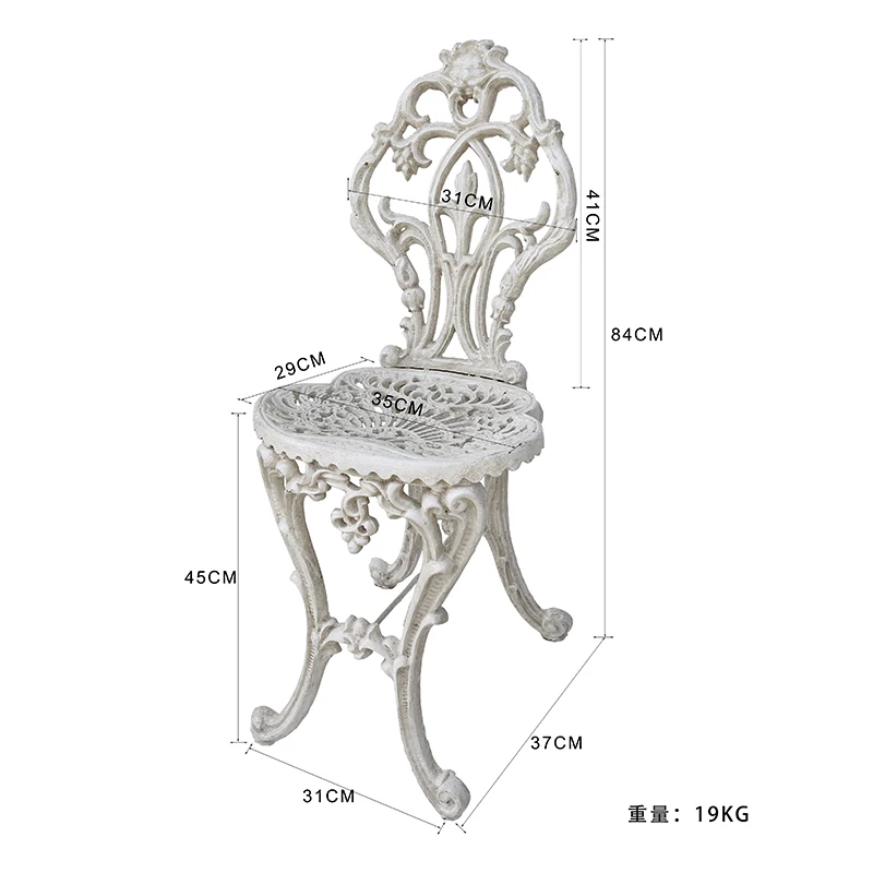 Cast iron French retro old single chair beige vine small high back chair gardening grocery garden balcony courtyard
Cast iron French retro old single chair beige vine small high back chair gardening grocery garden balcony courtyard