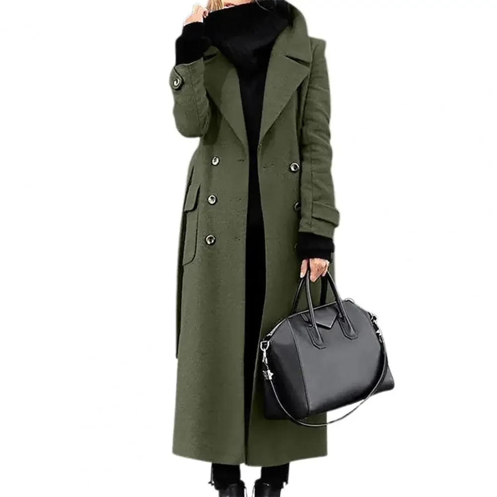 Women Woollen Overcoat Double-breasted Cardigan Mid-calf Length Long Sleeves Jacket Slim OL Formal Coat
Women Woollen Overcoat Double-breasted Cardigan Mid-calf Length Long Sleeves Jacket Slim OL Formal Coat