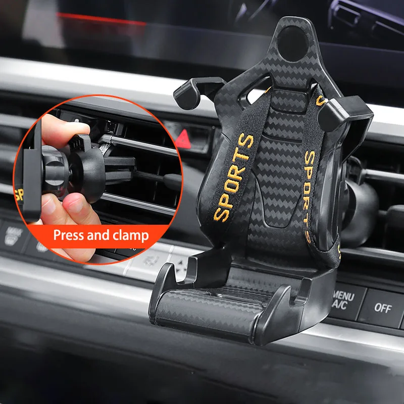 2024 New Racing Seat Phone Holder Car Mount Luxury Universal Car Bracket GPS Stand Interior Accessories for Iphone Samsung
2024 New Racing Seat Phone Holder Car Mount Luxury Universal Car Bracket GPS Stand Interior Accessories for Iphone Samsung