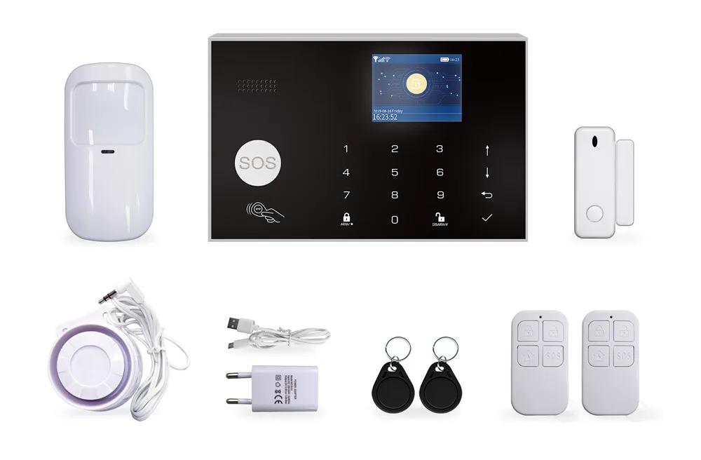 Tuya APP Remote Control With Keyboard WIFI +4G/GSM Alarm System Home Security Alarm Sensor PIR Detector Door Contact SOS Button
Tuya APP Remote Control With Keyboard WIFI +4G/GSM Alarm System Home Security Alarm Sensor PIR Detector Door Contact SOS Button