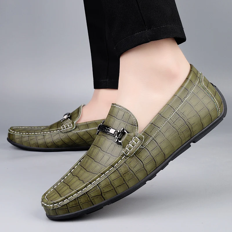 Luxury Brand Men's Comfortable Two-layer Cowhide Casual Driving Shoes Fashionable Summer New Breathable and Anti Slip Bean Shoes
Luxury Brand Men's Comfortable Two-layer Cowhide Casual Driving Shoes Fashionable Summer New Breathable and Anti Slip Bean Shoes