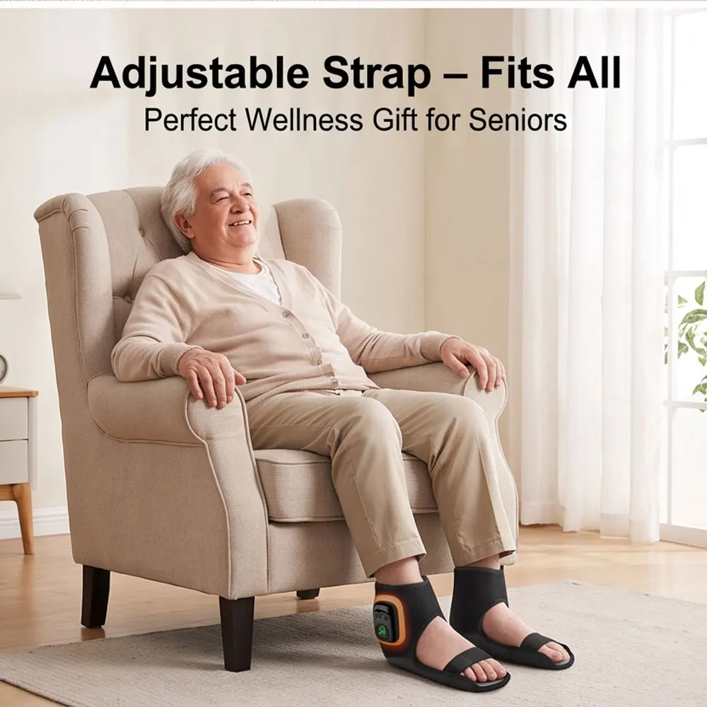 Foot Ankle Massager with Heat Air Compression, Cordless Rechargeable Kneading Heated Wrap 4 Modes 4 Intensity Level Care Gift
Foot Ankle Massager with Heat Air Compression, Cordless Rechargeable Kneading Heated Wrap 4 Modes 4 Intensity Level Care Gift