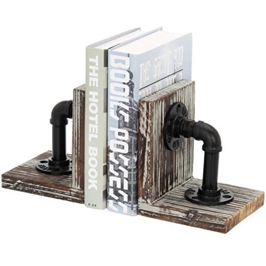 Decorative Bookends, Office Book Ends for Shelf, Book Holder L-Shaped Stand Desktop, Solid with Realistic Industrial Pipe Desig
Decorative Bookends, Office Book Ends for Shelf, Book Holder L-Shaped Stand Desktop, Solid with Realistic Industrial Pipe Desig
