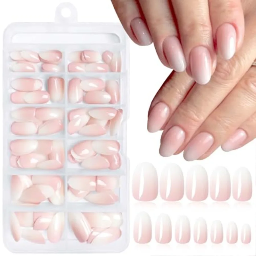 144pc Ombre Press on Nails Short Oval Fake Nails, Pink White Glue on Nails Ombre Nude Press on Nails Short False Nail Artificia
144pc Ombre Press on Nails Short Oval Fake Nails, Pink White Glue on Nails Ombre Nude Press on Nails Short False Nail Artificia
