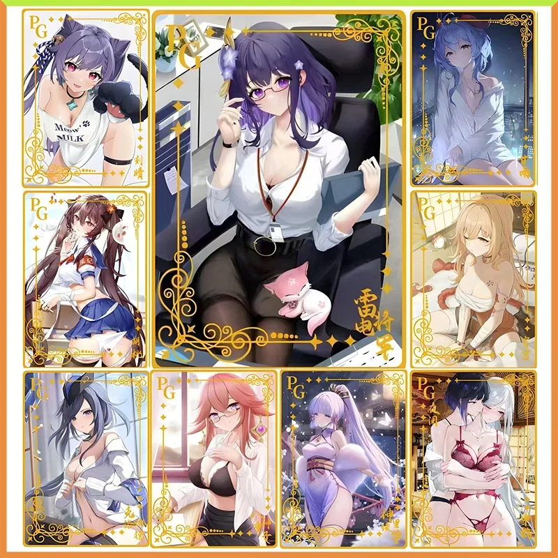 Anime Goddess Story DIY ACG Metal Laser Refractive Foil Beelzebul Hu Tao Keqing Toys for boys Collectible Cards Birthday Present
Anime Goddess Story DIY ACG Metal Laser Refractive Foil Beelzebul Hu Tao Keqing Toys for boys Collectible Cards Birthday Present