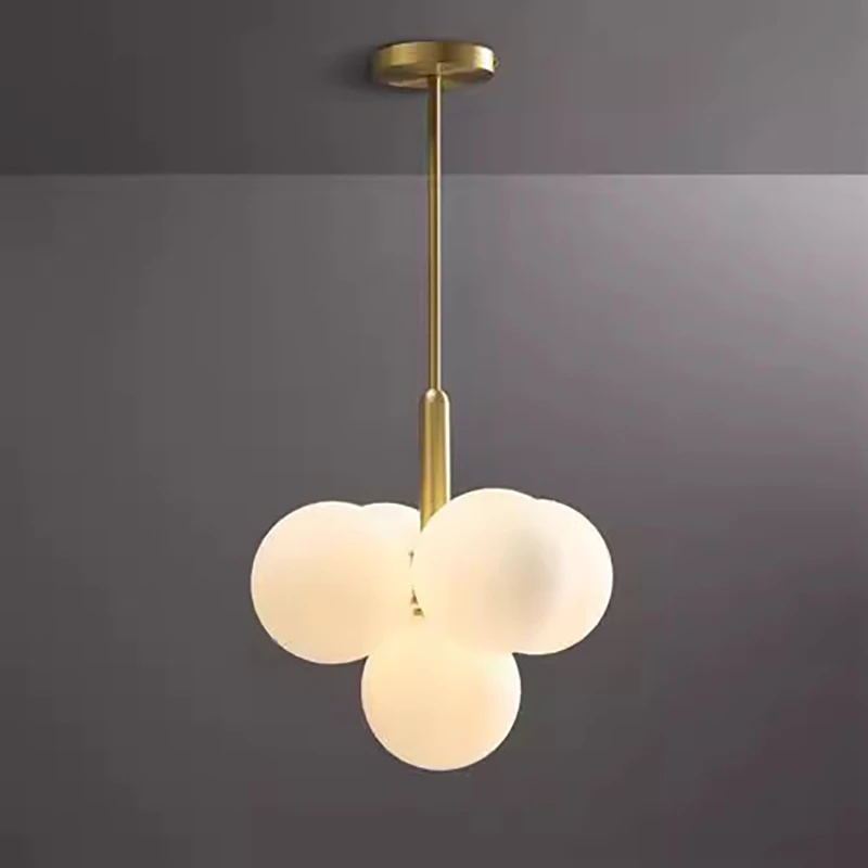 Copper LED Chandelier Light Scandinavian White Ball Lampshade Minimalist Lamp for Hotel Dining Room Bedroom Kitchen Home Decor
Copper LED Chandelier Light Scandinavian White Ball Lampshade Minimalist Lamp for Hotel Dining Room Bedroom Kitchen Home Decor