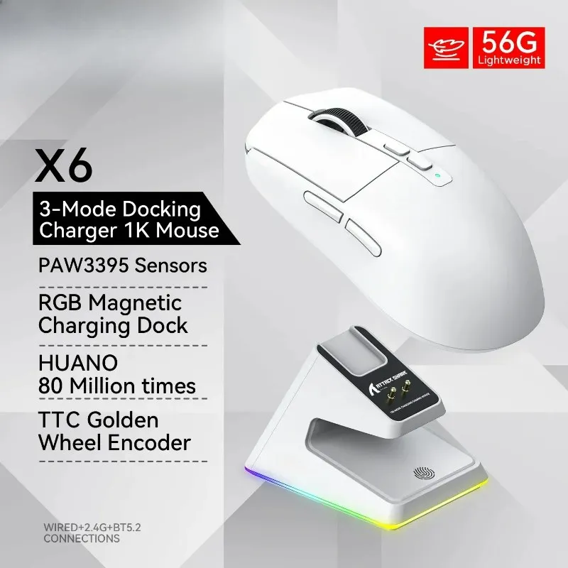 Customizable Wireless Ergonomic Gaming Mouse Adjustable DPI Wired 2.4G/Bluetooth High Precision Rechargeable Mouse
Customizable Wireless Ergonomic Gaming Mouse Adjustable DPI Wired 2.4G/Bluetooth High Precision Rechargeable Mouse